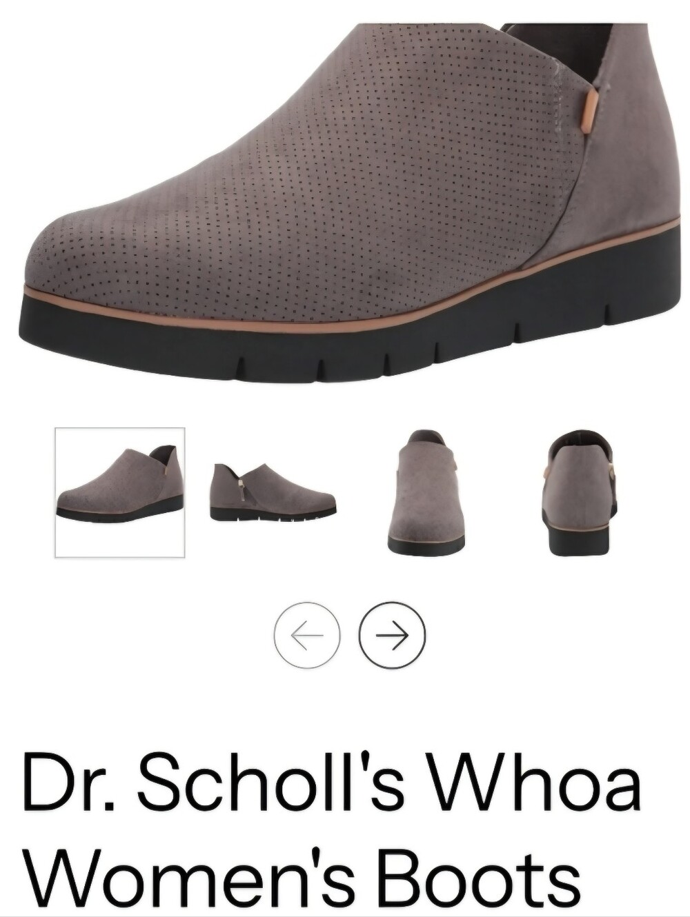 Dr. Scholl's Size 9 Booties Women's Gray Microsuede NEW